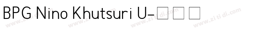 BPG Nino Khutsuri U字体转换
